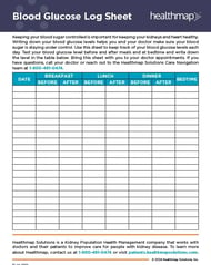 Blood Glucose Log Sheet